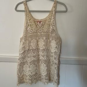 Free people intimates lace top/shirt dress, small